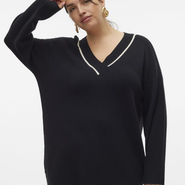 Preţ Vero Moda Curve Pulover 'VMCSABA'  negru / alb