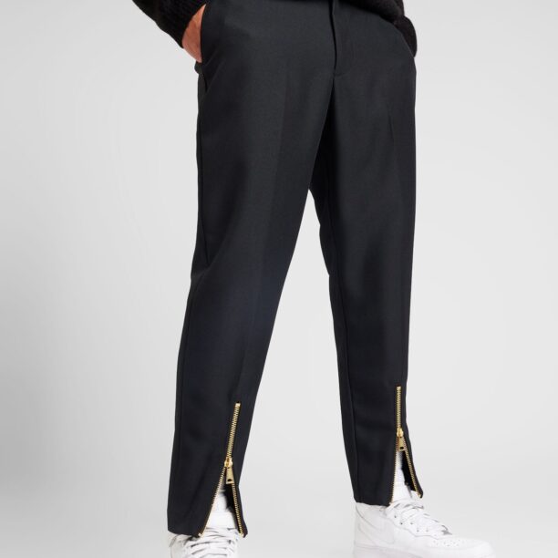 Versace Jeans Couture Pantaloni cu dungă  negru preţ