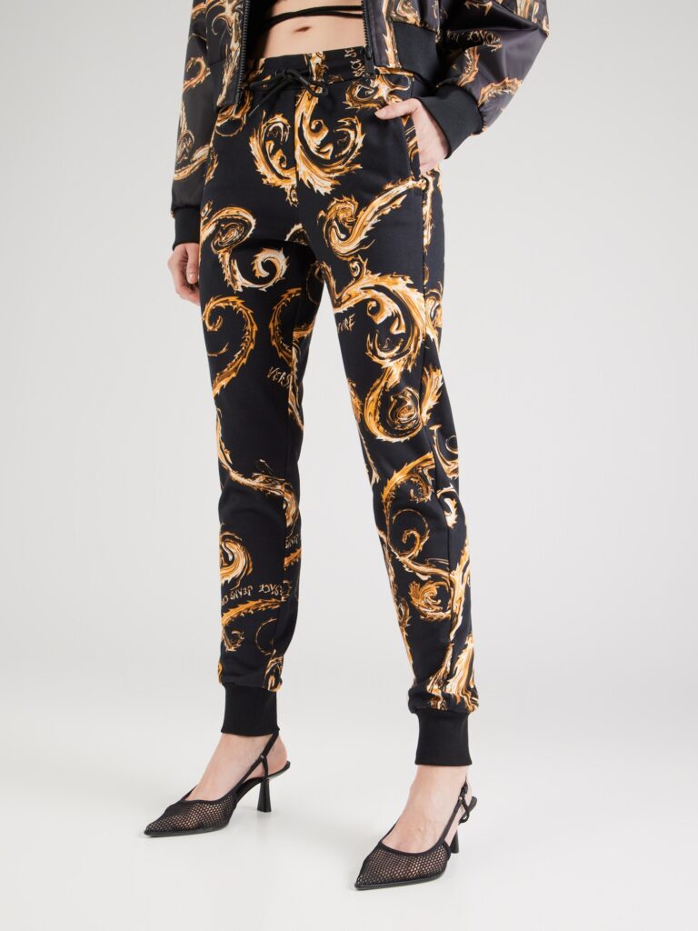 Versace Jeans Couture Pantaloni  maro caramel / negru / alb