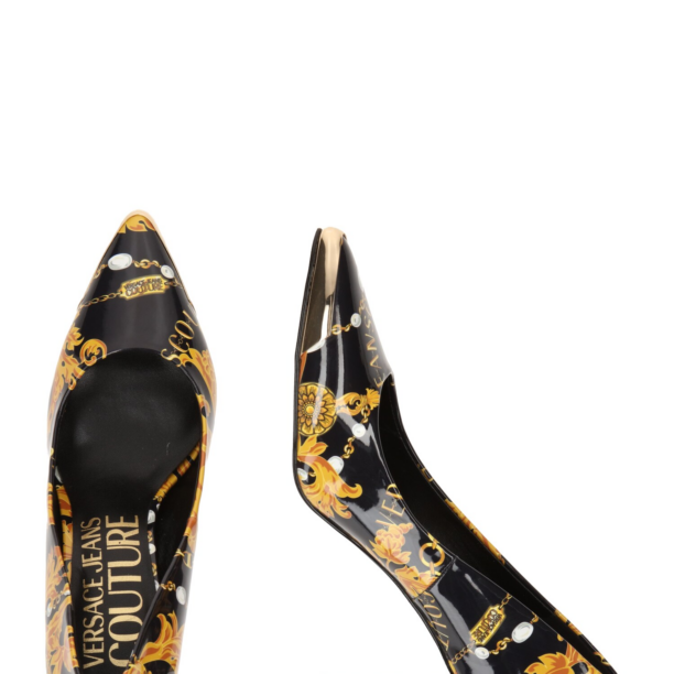 Versace Jeans Couture Pumps 'FONDO SCARLETT'  maro coniac / maro pueblo / negru / alb murdar