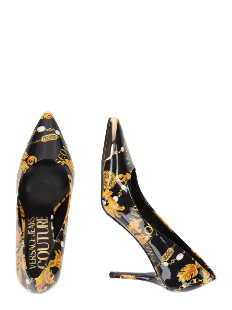 Versace Jeans Couture Pumps 'FONDO SCARLETT'  maro coniac / maro pueblo / negru / alb murdar