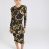 Versace Jeans Couture Rochie  maro / galben / negru / alb