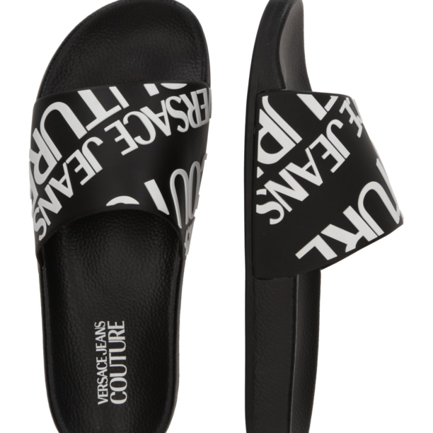 Versace Jeans Couture Saboți 'FONDO'  negru / alb murdar