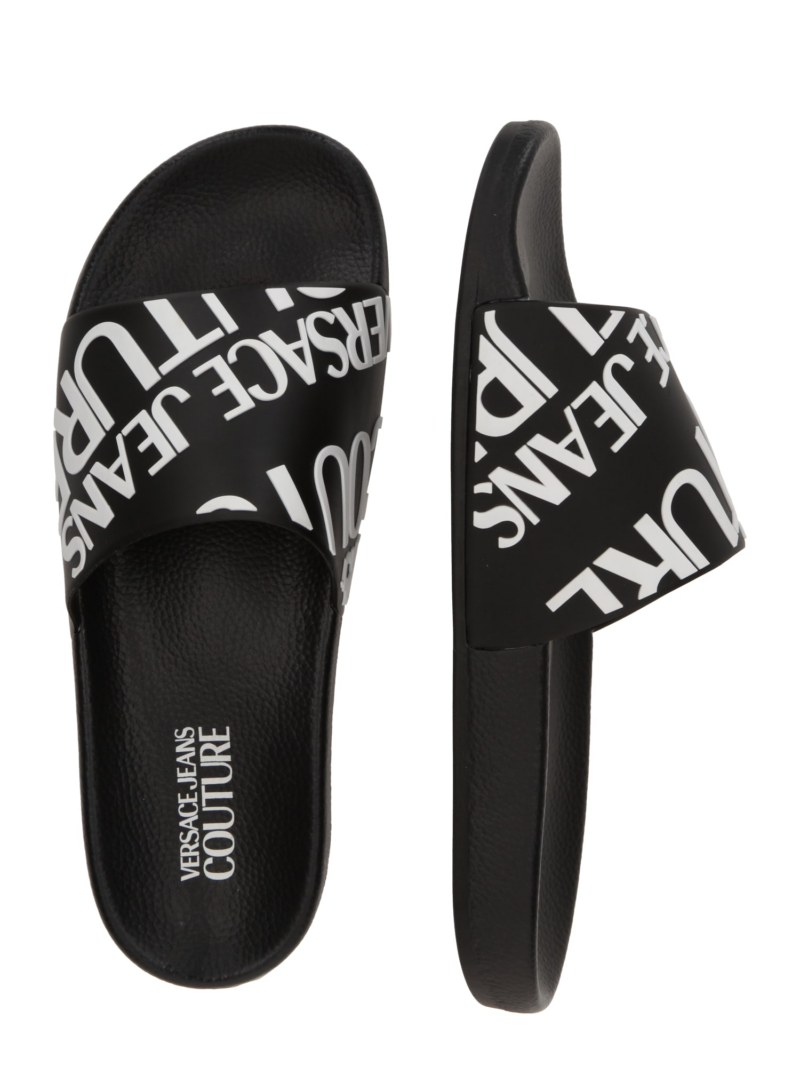 Versace Jeans Couture Saboți 'FONDO'  negru / alb murdar