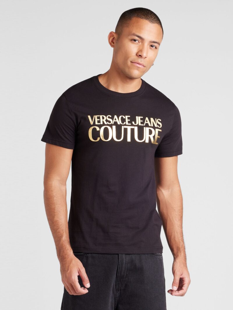 Versace Jeans Couture Tricou  auriu / negru preţ