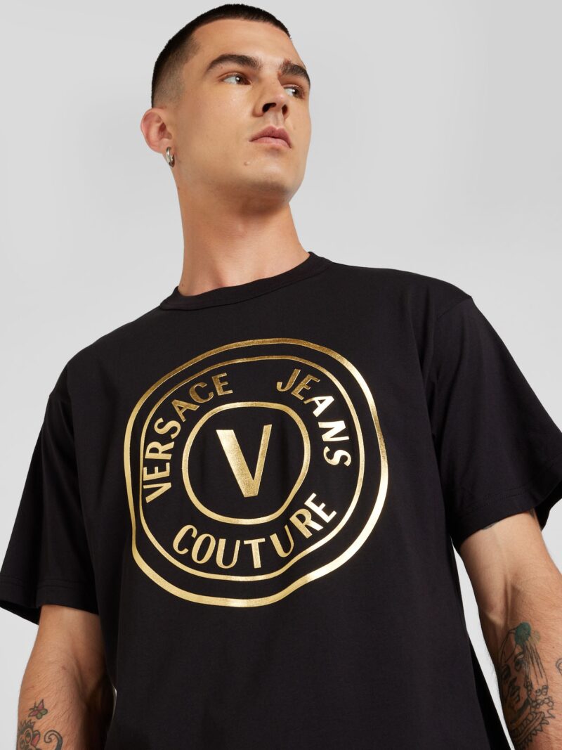 Versace Jeans Couture Tricou  auriu / negru