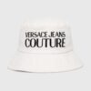 Versace Jeans Couture palarie din bumbac culoarea alb