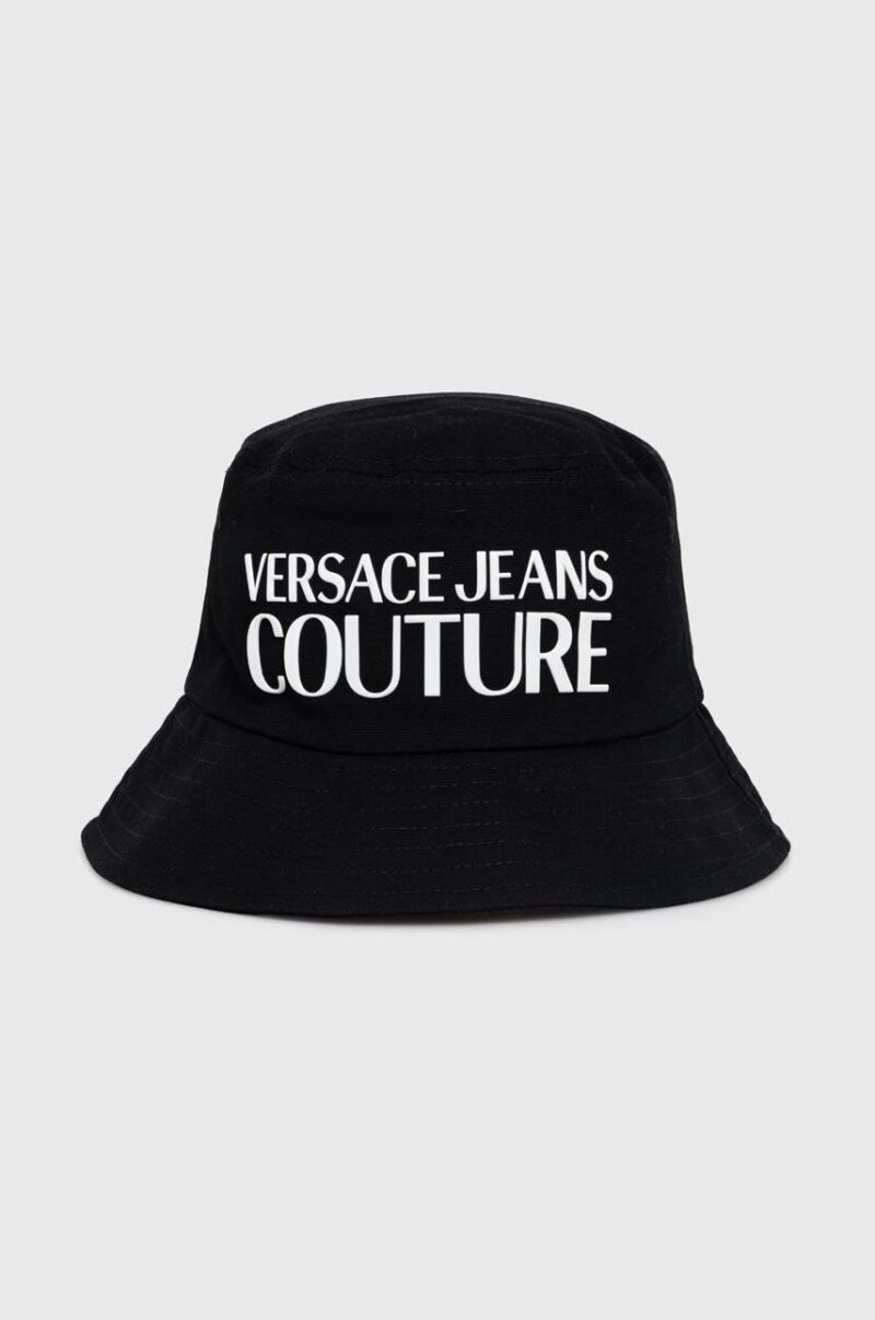 Versace Jeans Couture palarie din bumbac culoarea negru