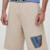 Versace Jeans Couture pantaloni scurti din bumbac culoarea maro