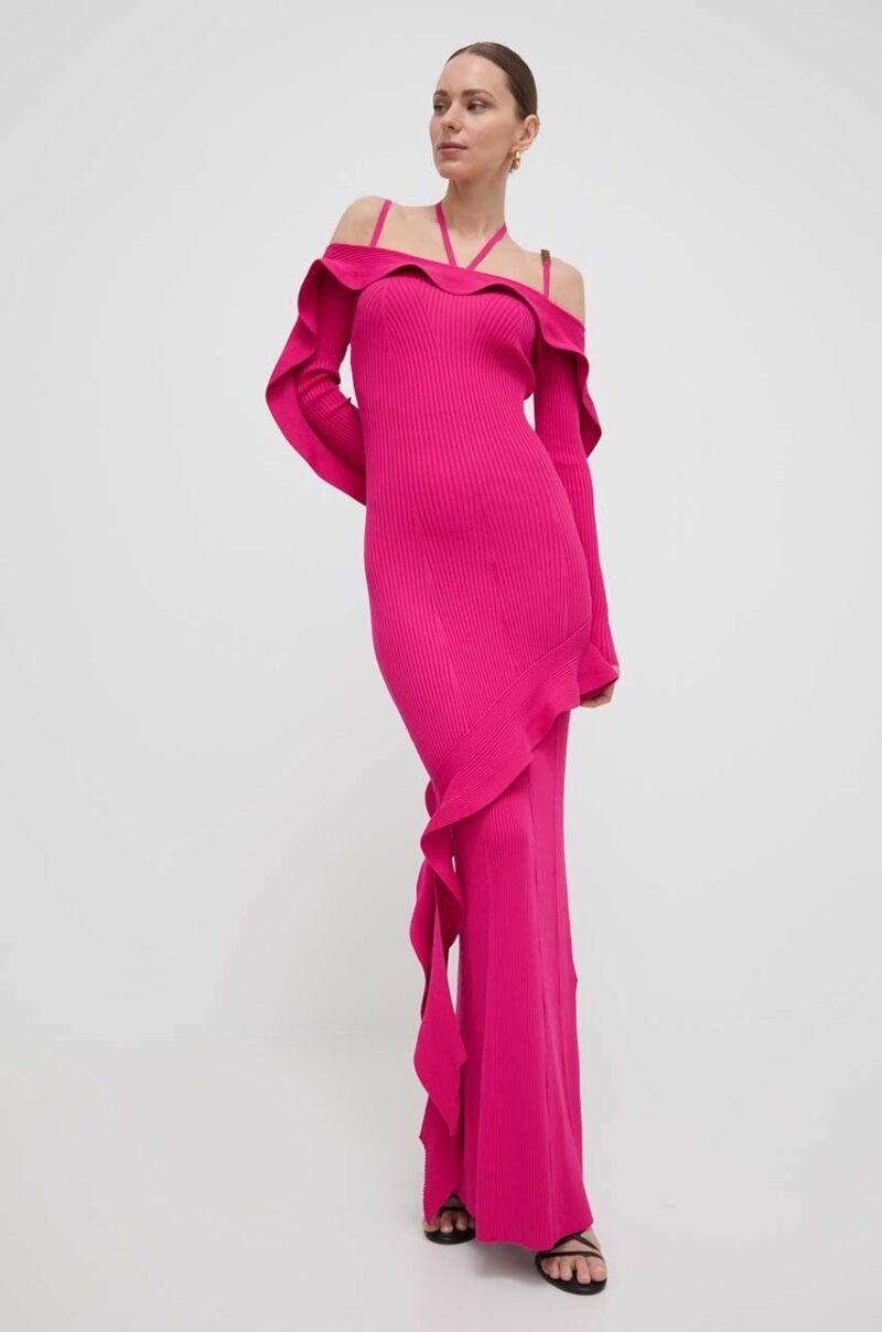 Versace Jeans Couture rochie culoarea roz