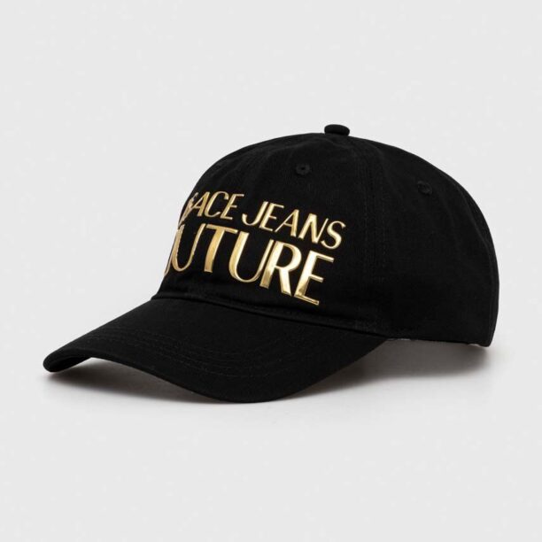 Versace Jeans Couture șapcă de baseball din bumbac culoarea negru