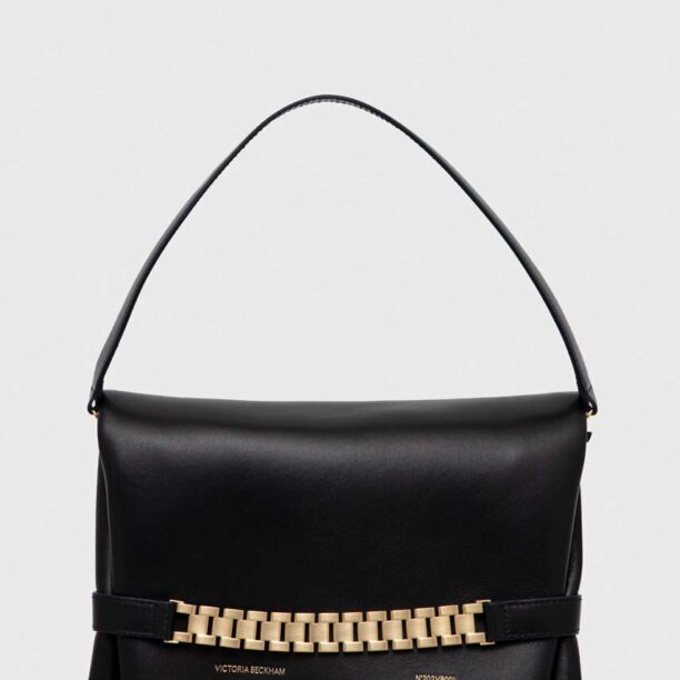 Victoria Beckham poșetă piele Chain Pouch culoarea negru B223AAC004769A