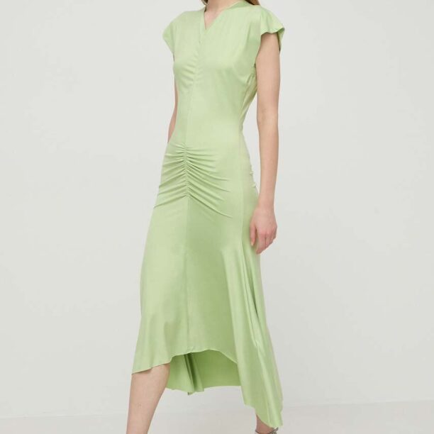 Victoria Beckham rochie culoarea verde