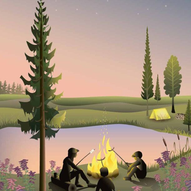 Vissevasse Poster Campfire 50x70 cm