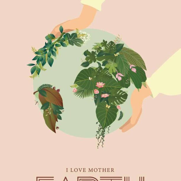 Vissevasse Poster I Love Mother Earth 50x70 cm