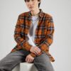 Volcom Cămașă 'CADEN PLAID'  bleumarin / maro coniac / negru