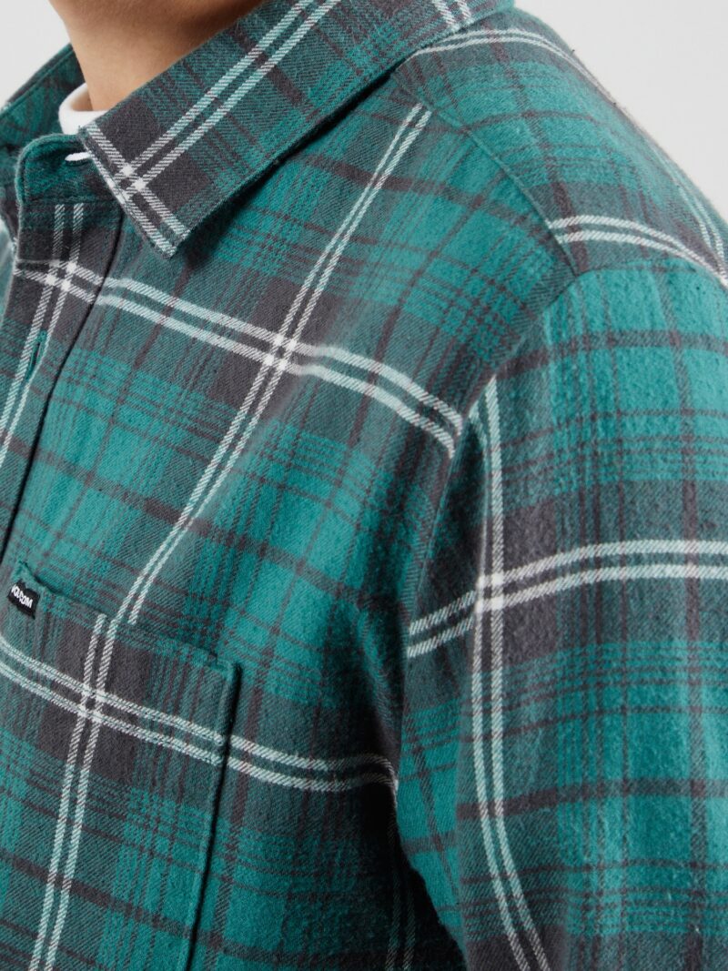 Preţ Volcom Cămașă 'CADEN PLAID'  gri închis / verde smarald / alb murdar