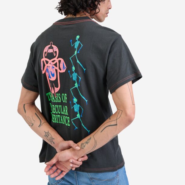 Volcom Tricou 'DIABOLICAL INHERITANCE'  opal / gri metalic / verde deschis / roșu pepene preţ