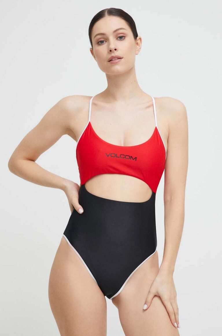 Volcom costum de baie dintr-o bucată culoarea negru