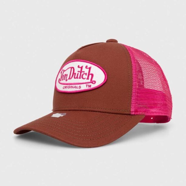 Von Dutch sapca culoarea maro