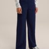 WE Fashion Pantaloni  bleumarin / alb