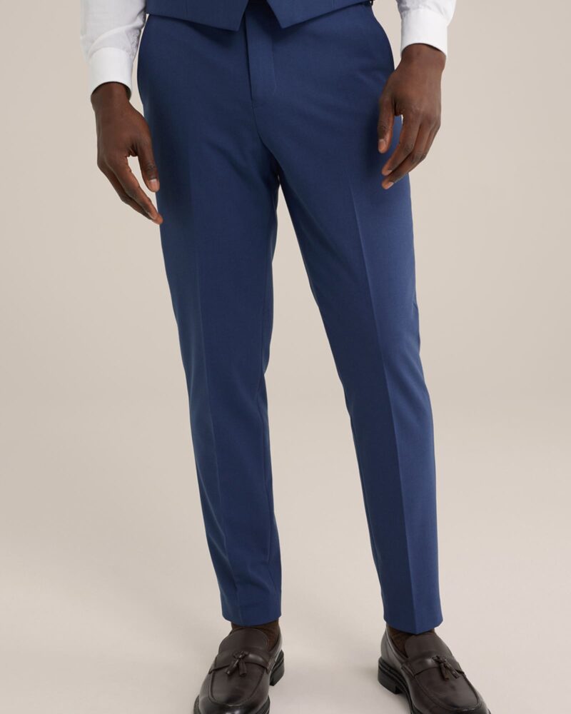 WE Fashion Pantaloni cu dungă  albastru / albastru cobalt