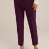 WE Fashion Pantaloni cu dungă  roșu bordeaux / roşu închis