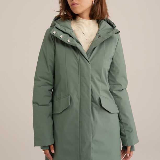 WE Fashion Parka de iarnă  verde / kaki / verde închis