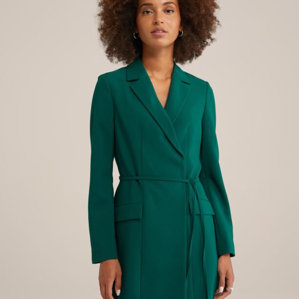 WE Fashion Rochie tip bluză  verde închis