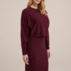 WE Fashion Rochie tricotat  roșu burgundy / roșu vin