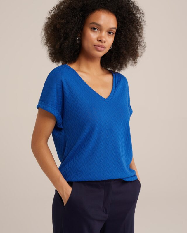 WE Fashion Tricou  albastru cobalt preţ