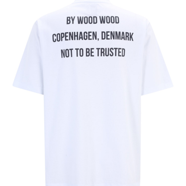 WOOD WOOD Tricou 'Asa Not To Be Trusted'  negru / alb