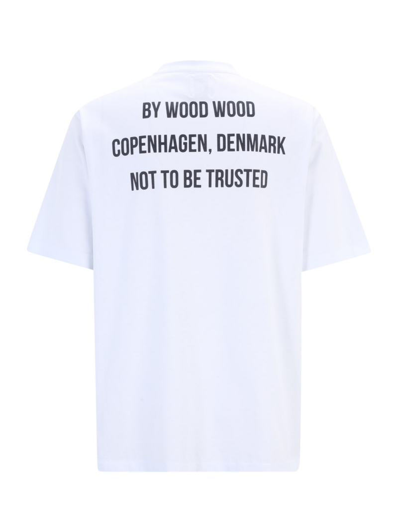 WOOD WOOD Tricou 'Asa Not To Be Trusted'  negru / alb