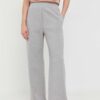 Weekend Max Mara pantaloni de trening din bumbac culoarea gri