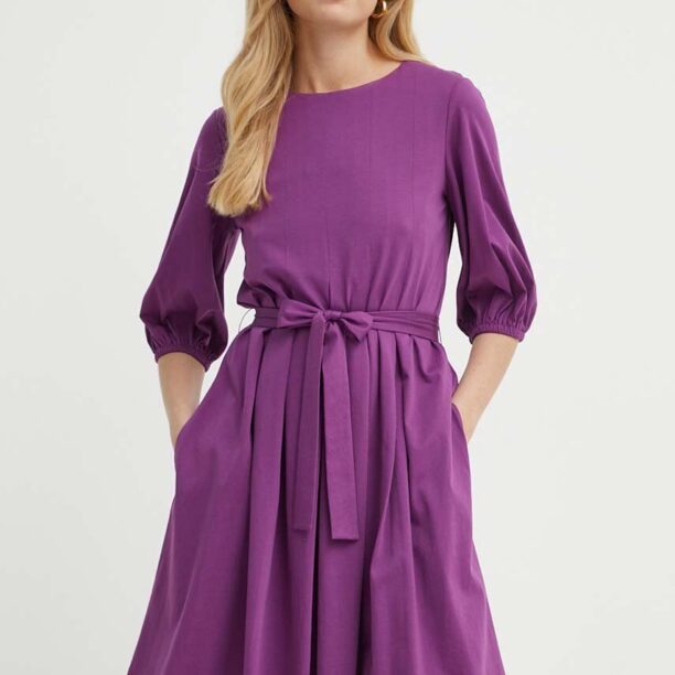 Weekend Max Mara rochie din bumbac culoarea violet