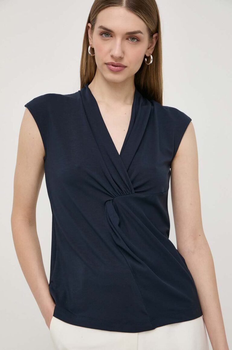 Weekend Max Mara tricou culoarea bleumarin 2415940000000