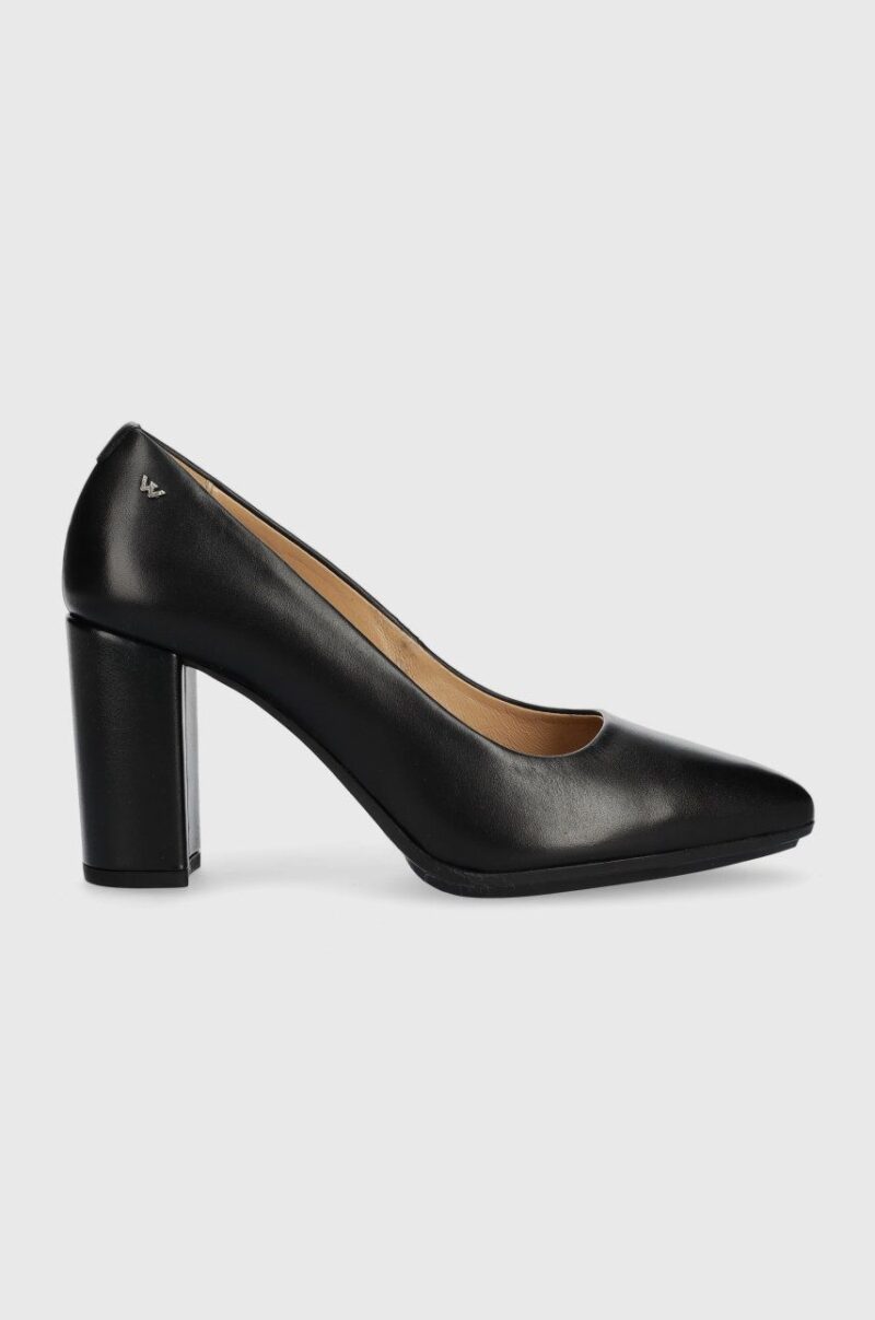 Wojas pantofi de piele culoarea negru