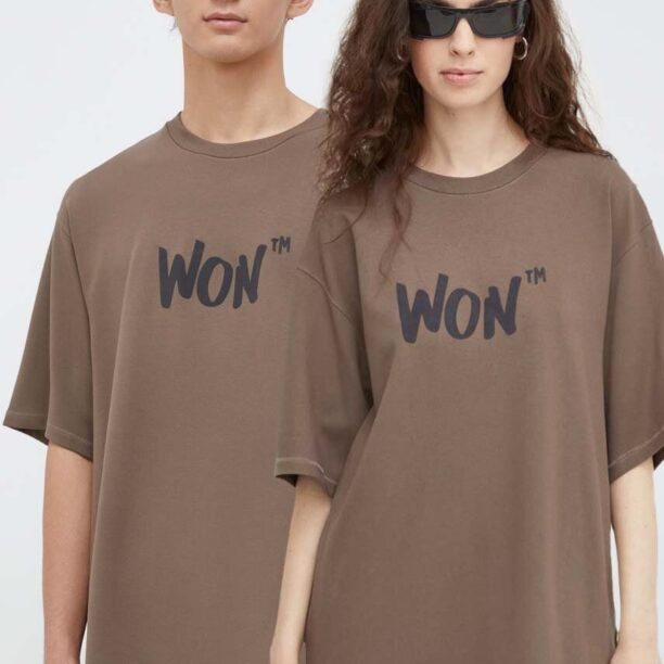 Won Hundred tricou culoarea maro