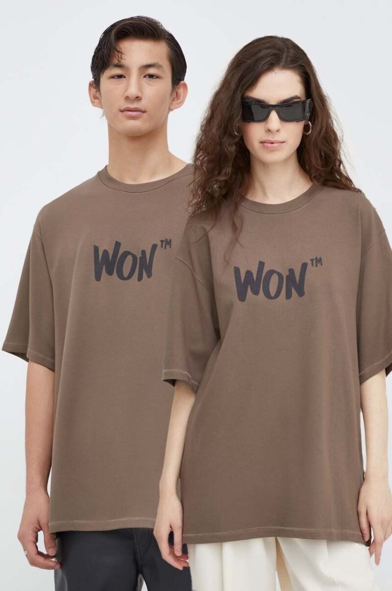 Won Hundred tricou culoarea maro