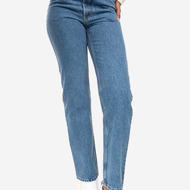 Wood Wood jeans din bumbac Ilo Rigid Denim high waist 12231305.7051-MEDIUMR