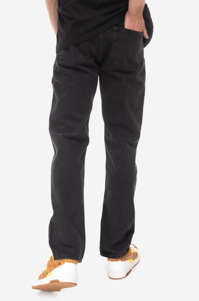 Wood Wood jeans din bumbac Sol Rigid Denim Slim Fit 12235803.7051-BLACK preţ