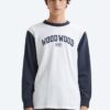 Wood Wood longsleeve din bumbac Mark IVY longsleeve culoarea alb