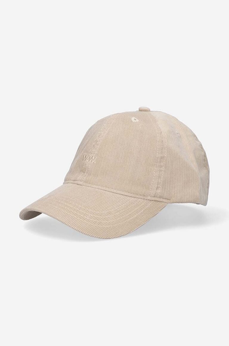 Wood Wood șapcă de baseball din catifea Low profile corduroy cap culoarea bej