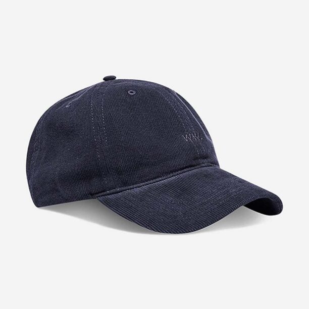 Wood Wood șapcă de baseball din catifea Low profile corduroy cap culoarea bleumarin