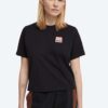 Wood Wood tricou din bumbac Steffi T-Shirt x Fila culoarea negru 688376.A296-BLACK