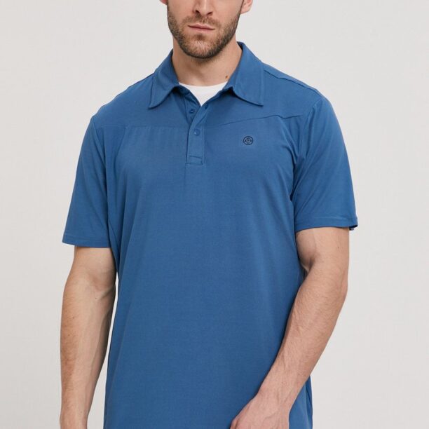 Wrangler Tricou Polo culoarea albastru marin