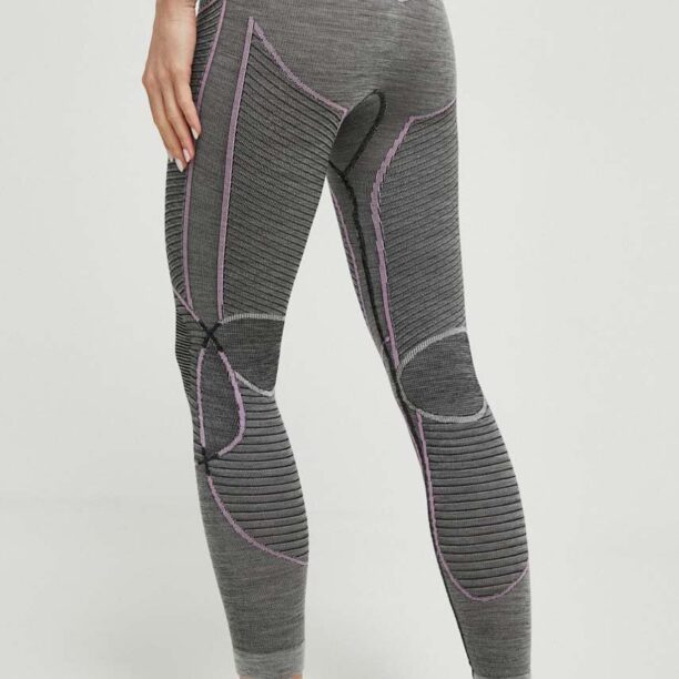 X-Bionic jambiere funcționale Merino 4.0 culoarea gri preţ