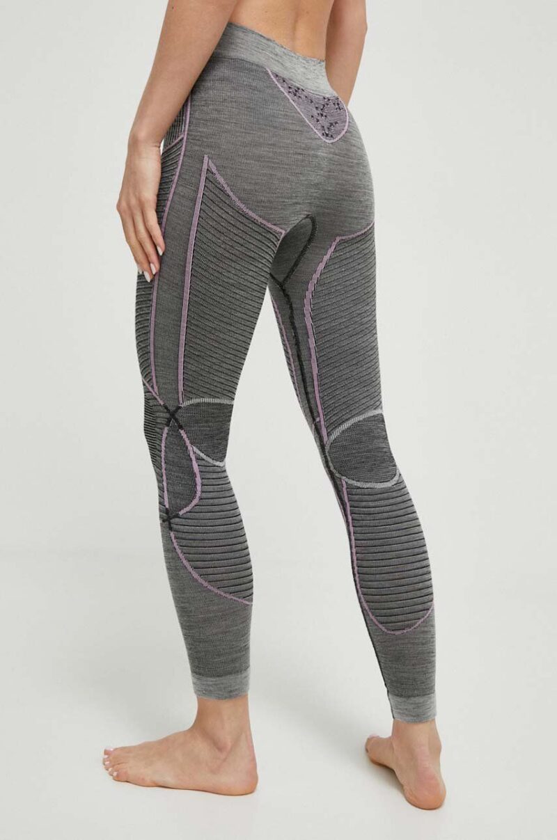 X-Bionic jambiere funcționale Merino 4.0 culoarea gri preţ