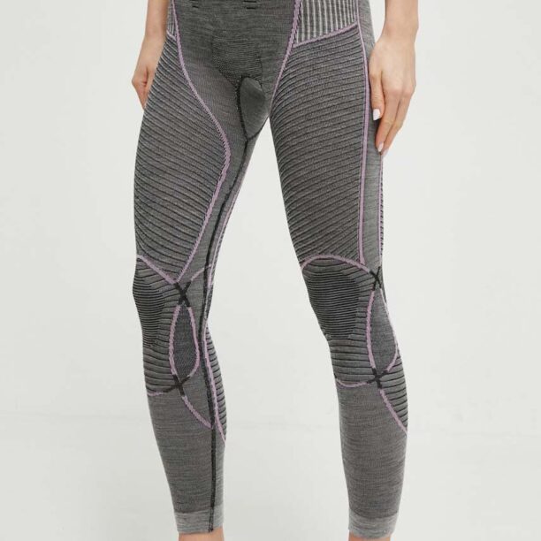 X-Bionic jambiere funcționale Merino 4.0 culoarea gri