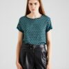 ZABAIONE Tricou 'Li44a'  verde petrol / verde mentă / negru